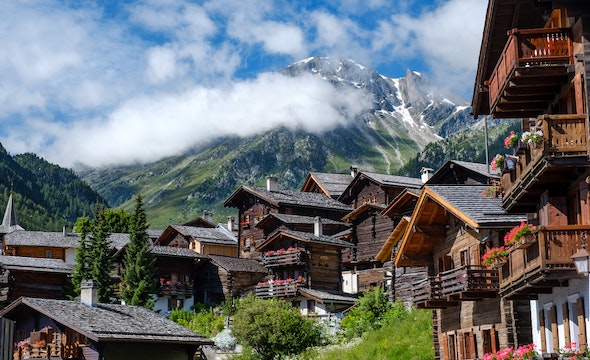 cozy wooden chalets with mountain